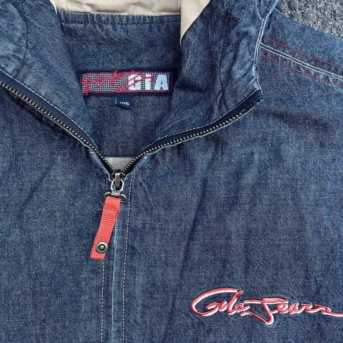 90s VTG GIA 올드스쿨 힙합 스케이터 후드 데님 자켓 105 상품이미지4