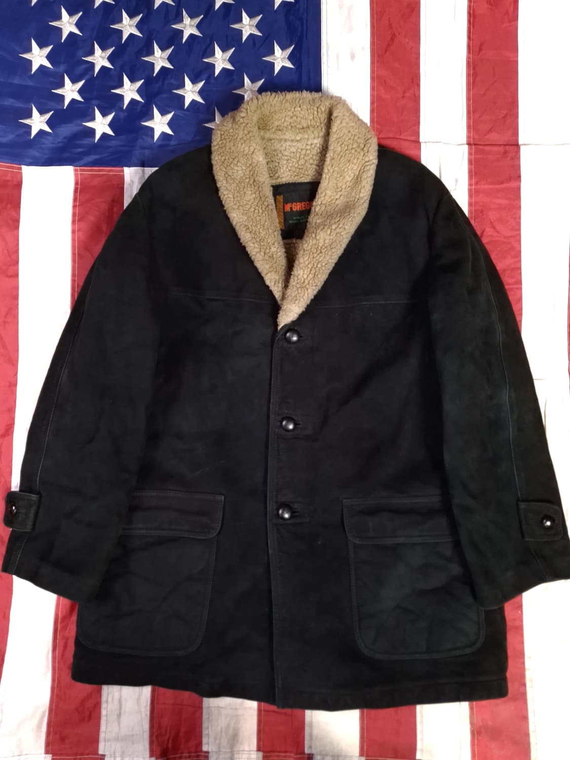 오리지날 80's 일본판 맥그리거 리얼레더 시어링 무스탕 상품이미지1