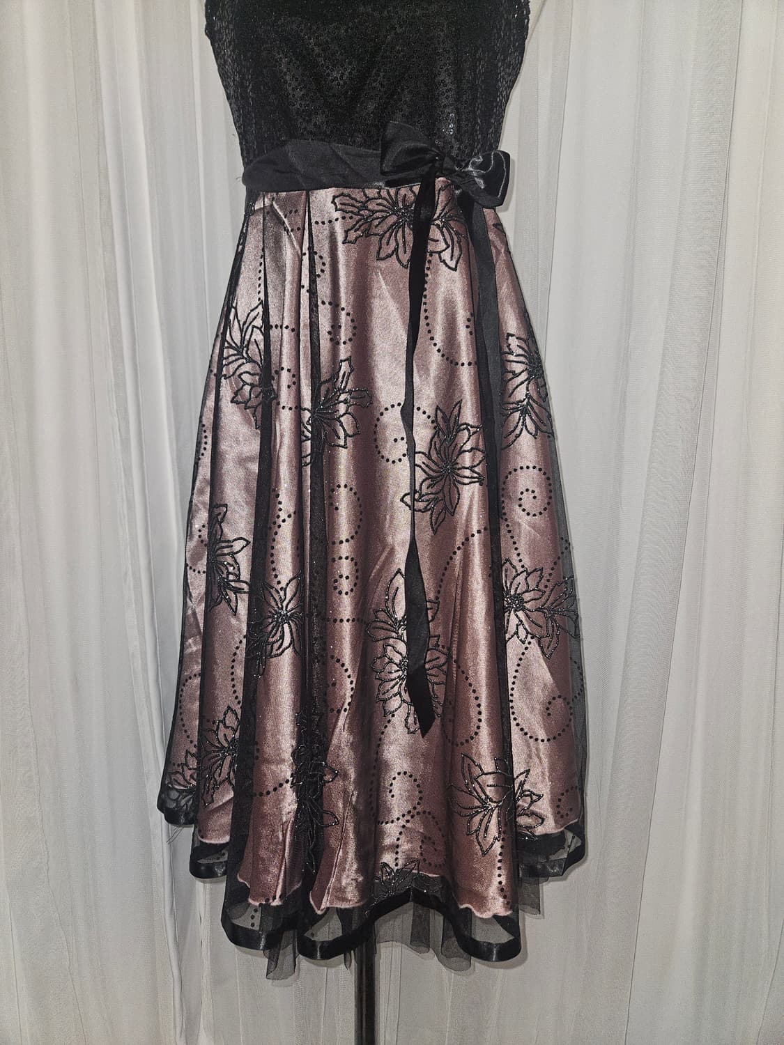 빈티지 히메 로걀 핑크 스팽글 드레스 상품이미지3