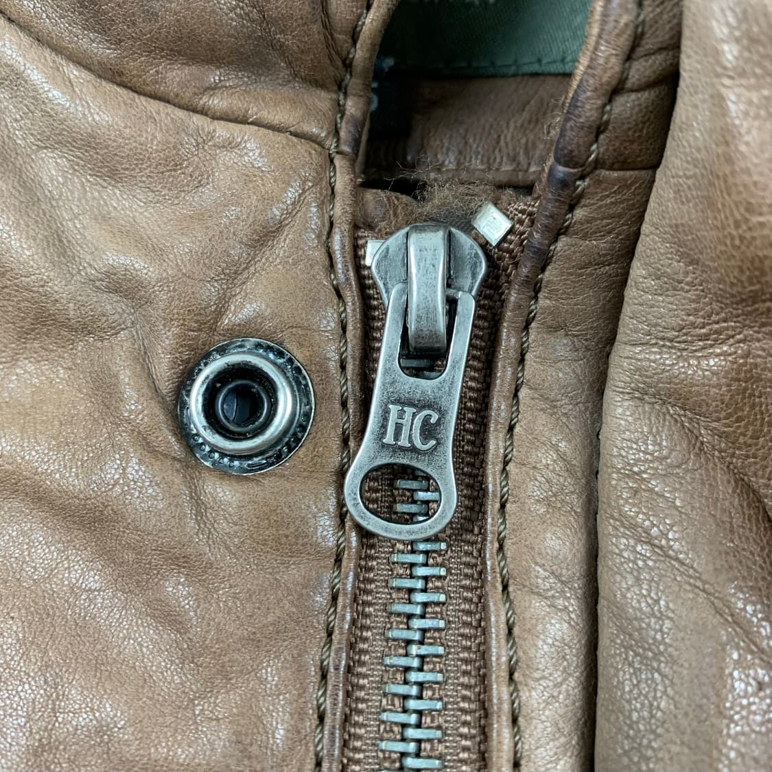 헨리 코튼 양가죽 헌팅 자켓 브라운  상품이미지4