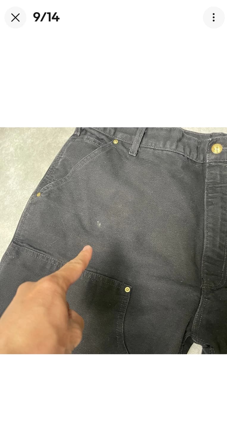 OG USA Vintage 칼하트 B01 BLK 더블니 팬츠 40X28 상품이미지5