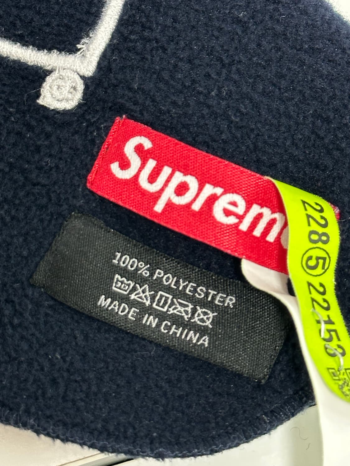 Supreme 폴라텍 빅로고 네이비 머플러 스카프 상품이미지4