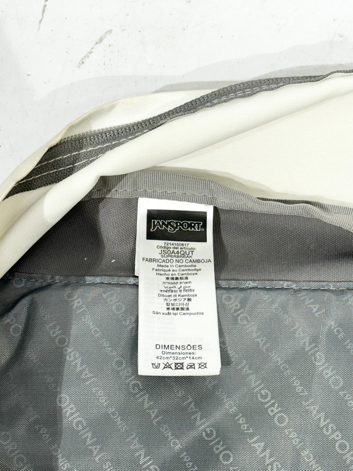 잔스포츠 화이트 백팩 가방 상품이미지6