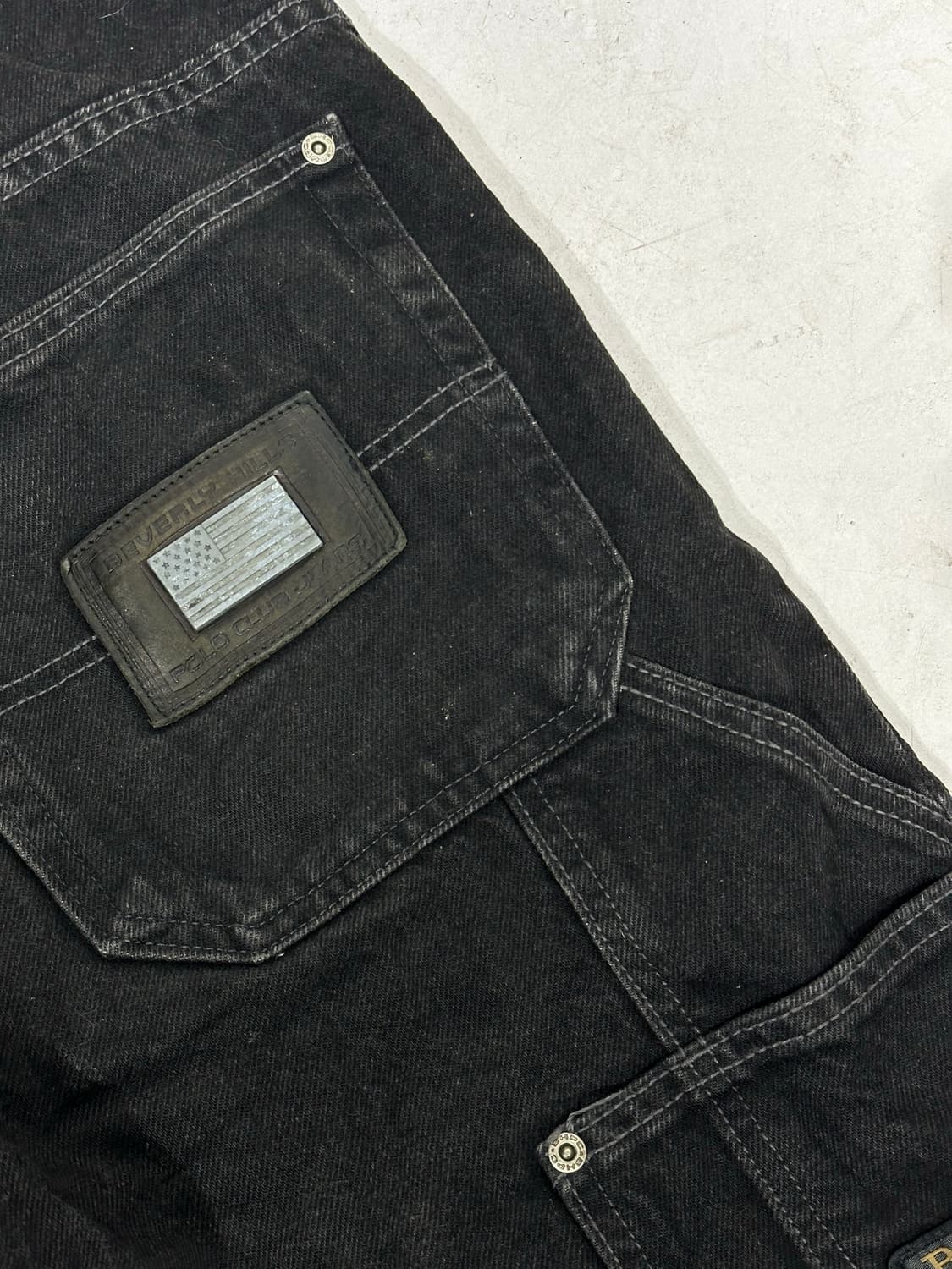 90s polo club 훅청 대대장 와이드 카펜터 워크 팬츠 청바지 상품이미지6