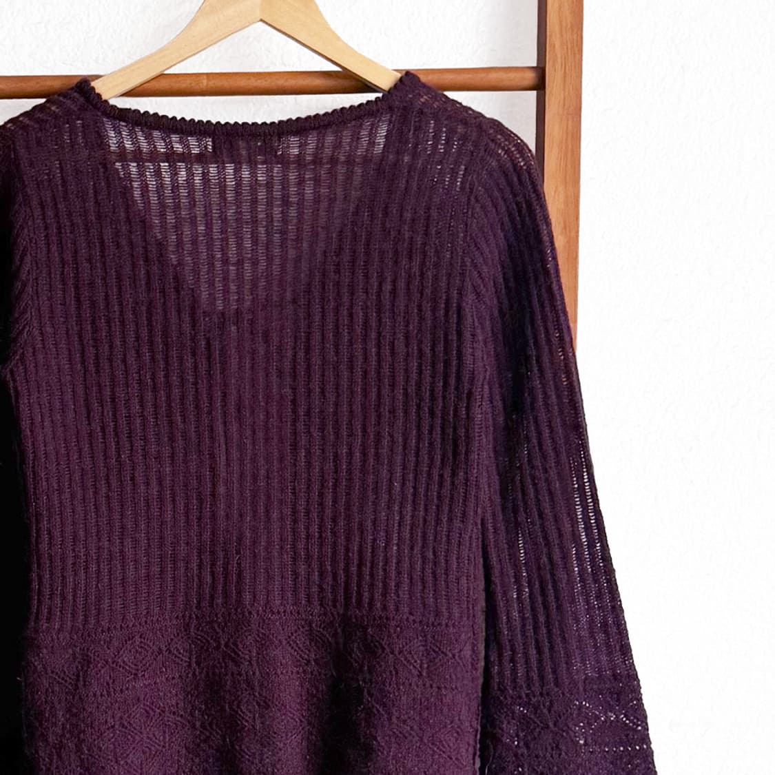 여름의 와인빛 니트 가디건 상품이미지7
