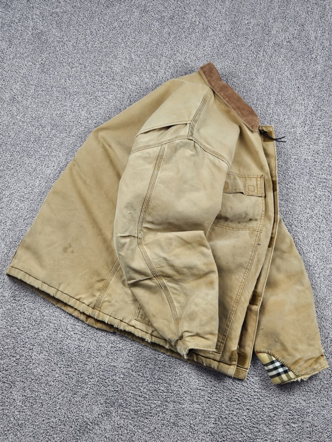 칼하트 버버리 리페어 캔버스 초어 워크 자켓 (상세설명참조)/ 10255 상품이미지4