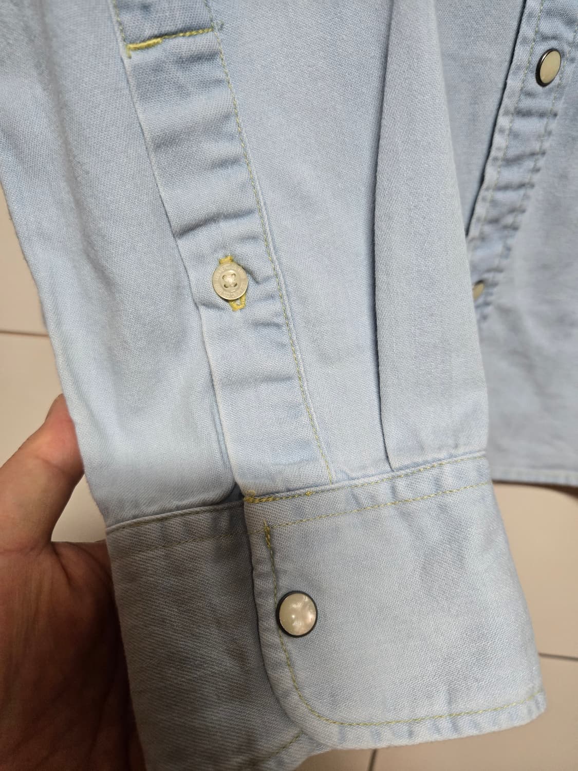 Lee 라이트 워싱 데님 웨스턴 셔츠 상품이미지4