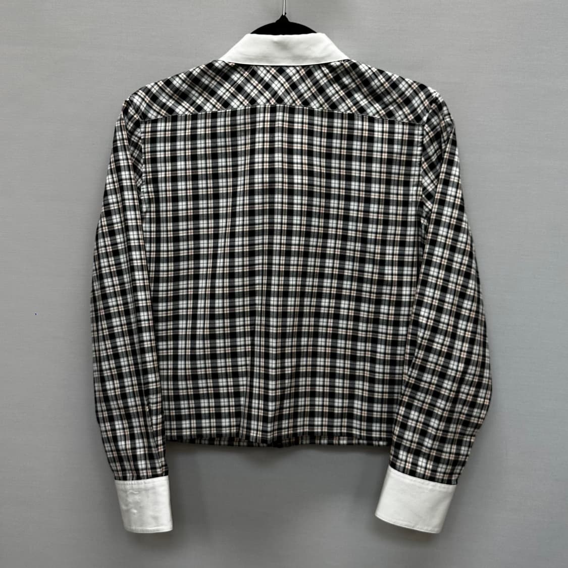 셀린느 크롭 체크 실크 셔츠 (55)  상품이미지4