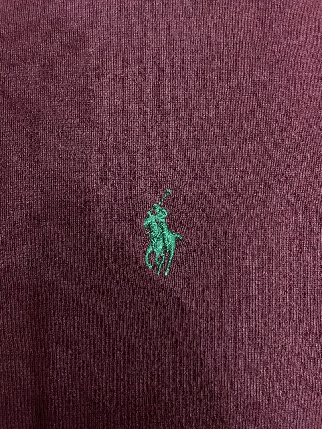 폴로 랄프로렌 피마코튼 브이넥 니트 스웨터 딥버건디 상품이미지5
