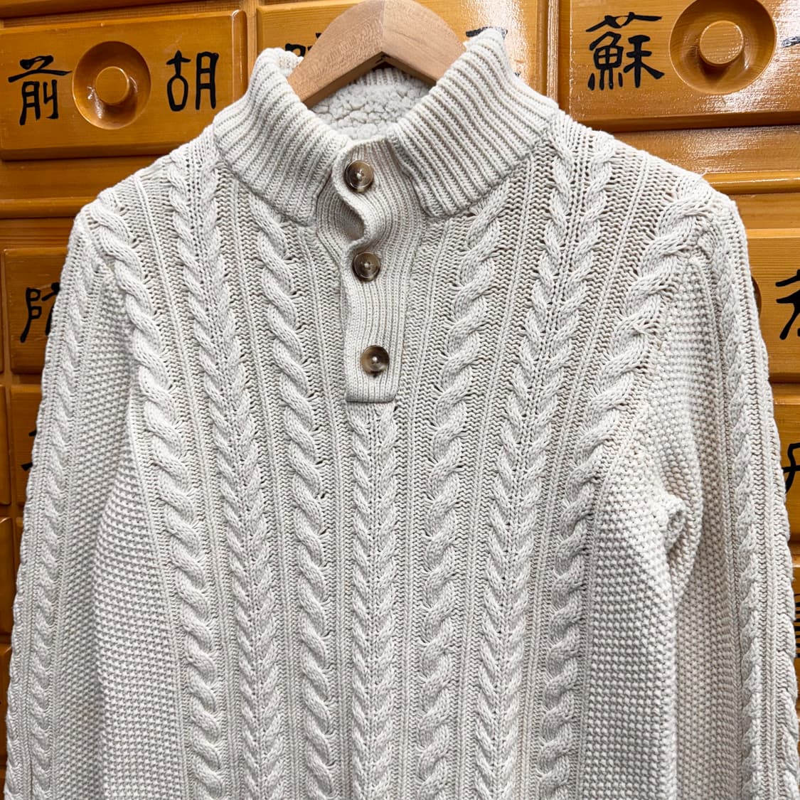 갭 GAP 우먼스 케이블 헨리넥 니트 (S)   상품이미지2