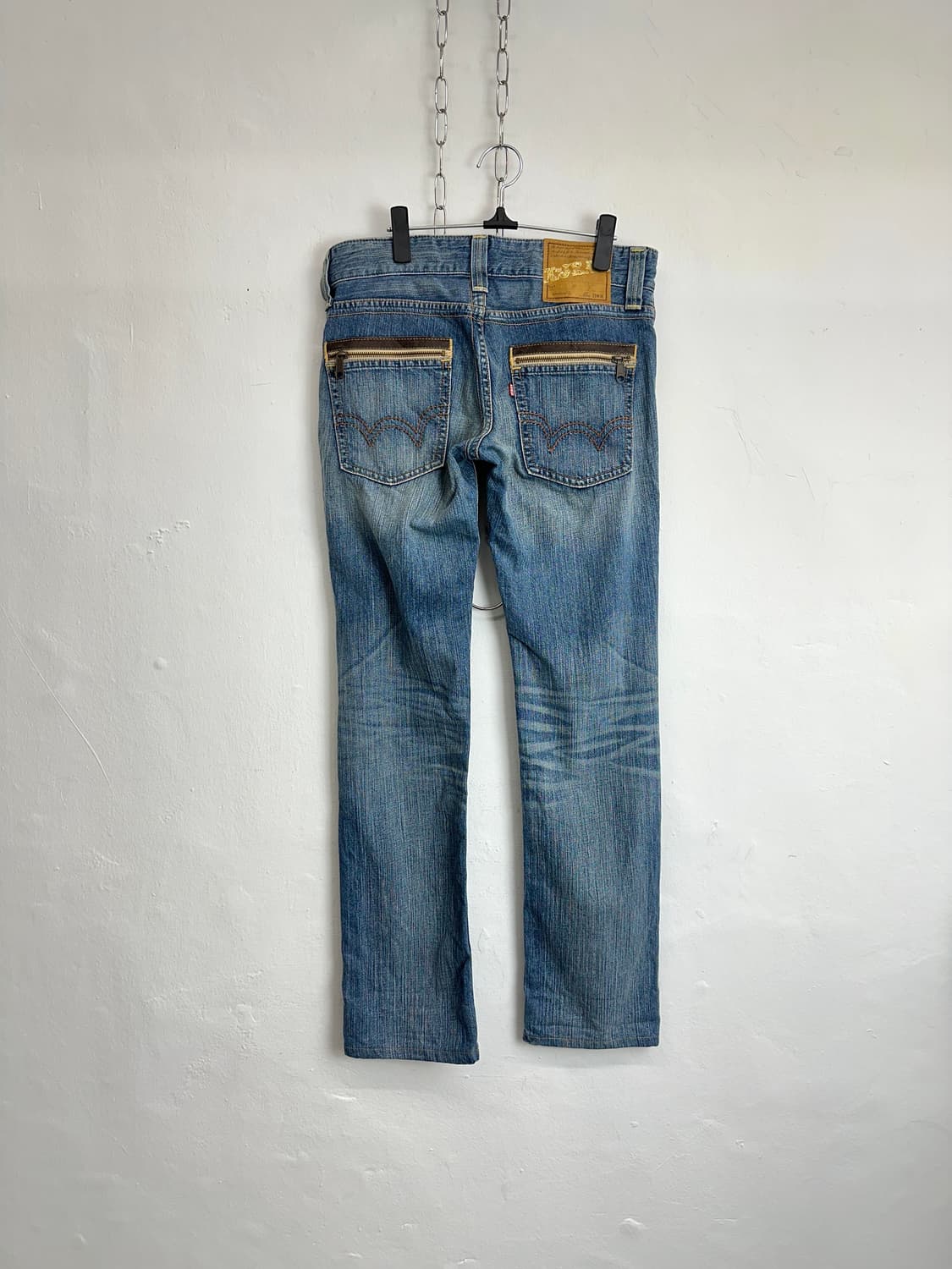 Edwin Miss X-JEANS Distressed Zipper-Poc 상품이미지4