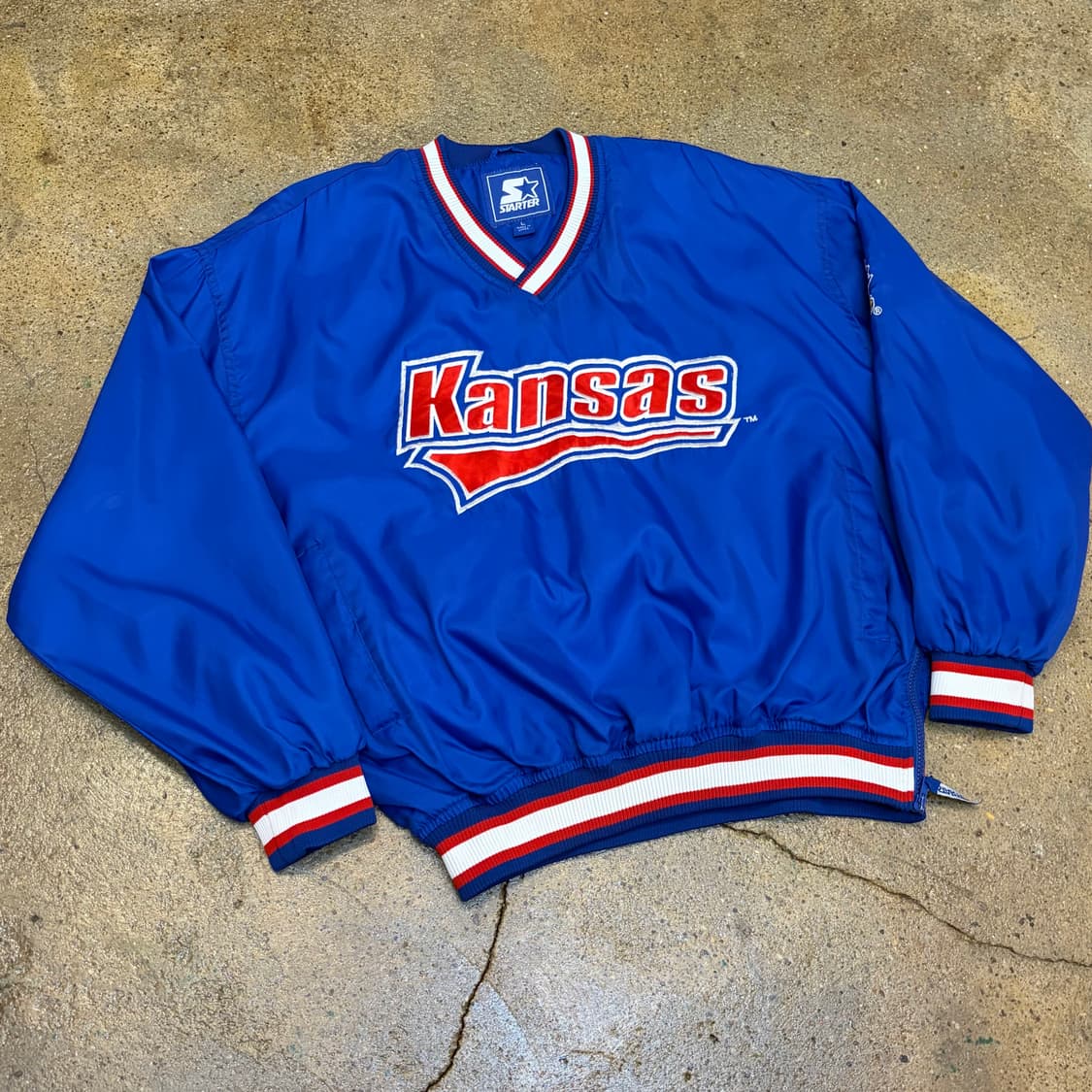 90s Made in KOREA 샹산 미국 빈티지 스타터 캔자스 풀오버  상품이미지2