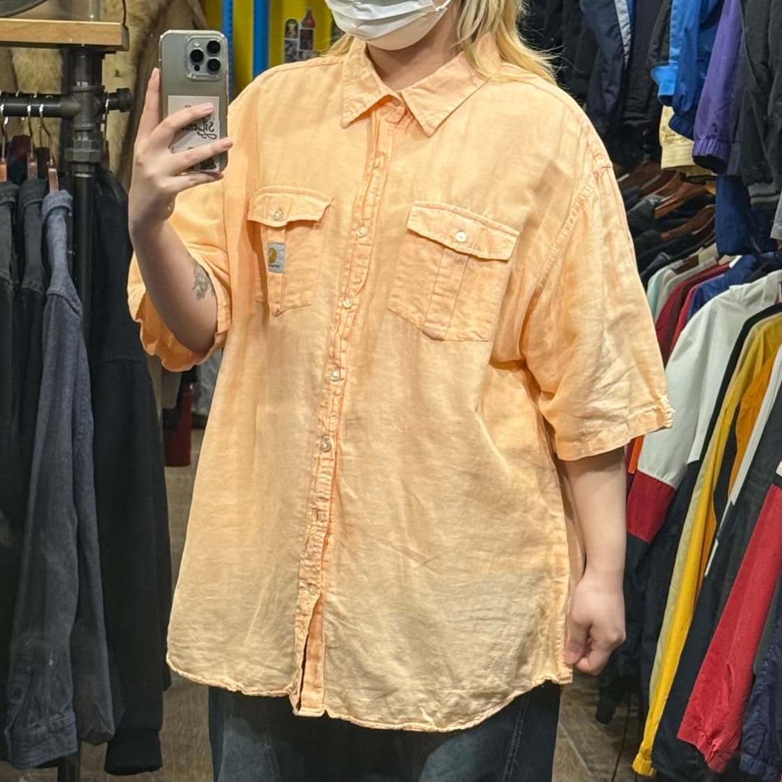 [HI] 칼하트 반팔셔츠 오렌지 상품이미지4