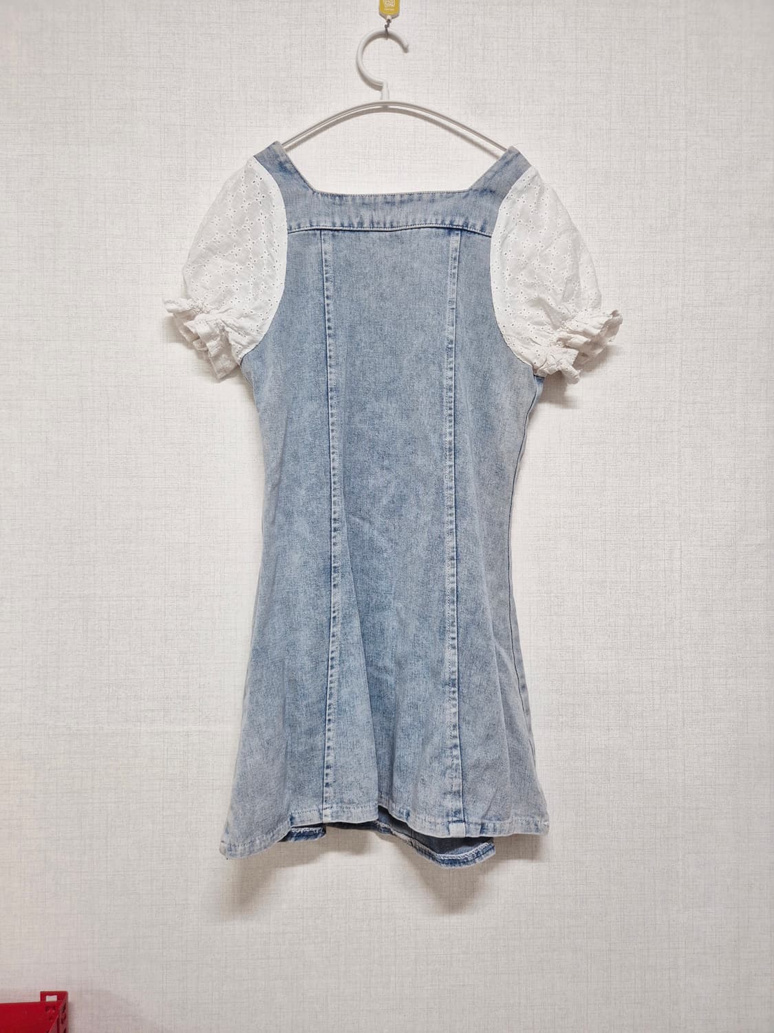 데님 퍼프 원피스 상품이미지2