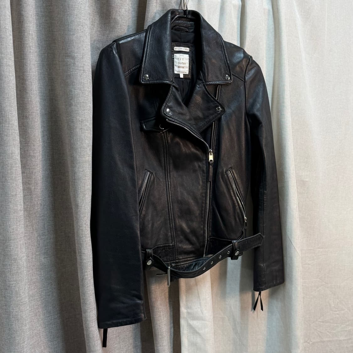 [S] 자라(ZARA) TRF 리얼 양가죽 라이더 자켓 상품이미지2