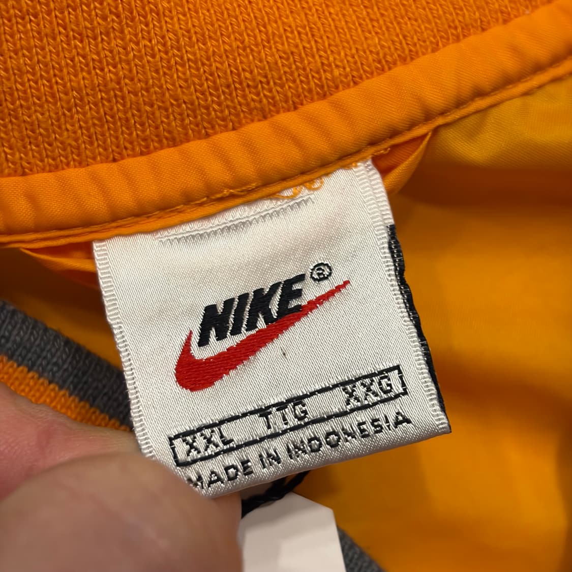 [2XL] 90s 나이키 오렌지/화이트 바람막이 하프집업 C919 상품이미지6