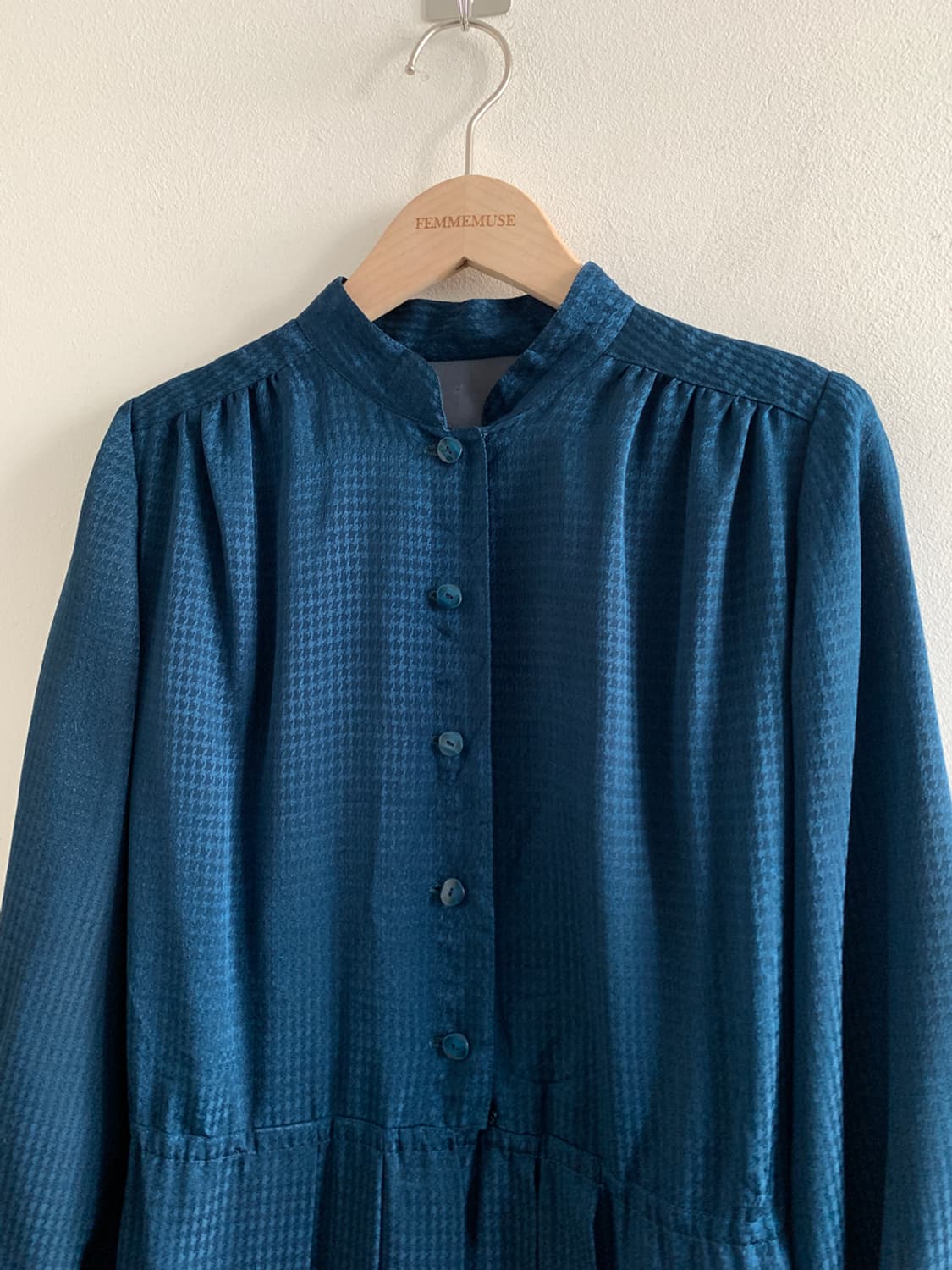 China collar belted dress 상품이미지2