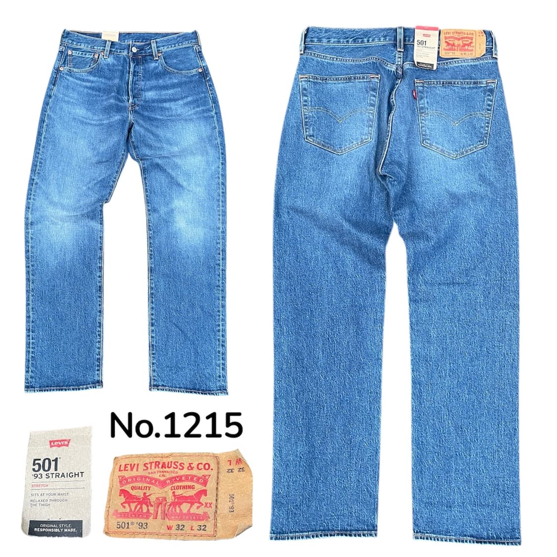  리바이스 새재품 501 스트레이트 데님 팬츠 청바지 W32 32 상품이미지1