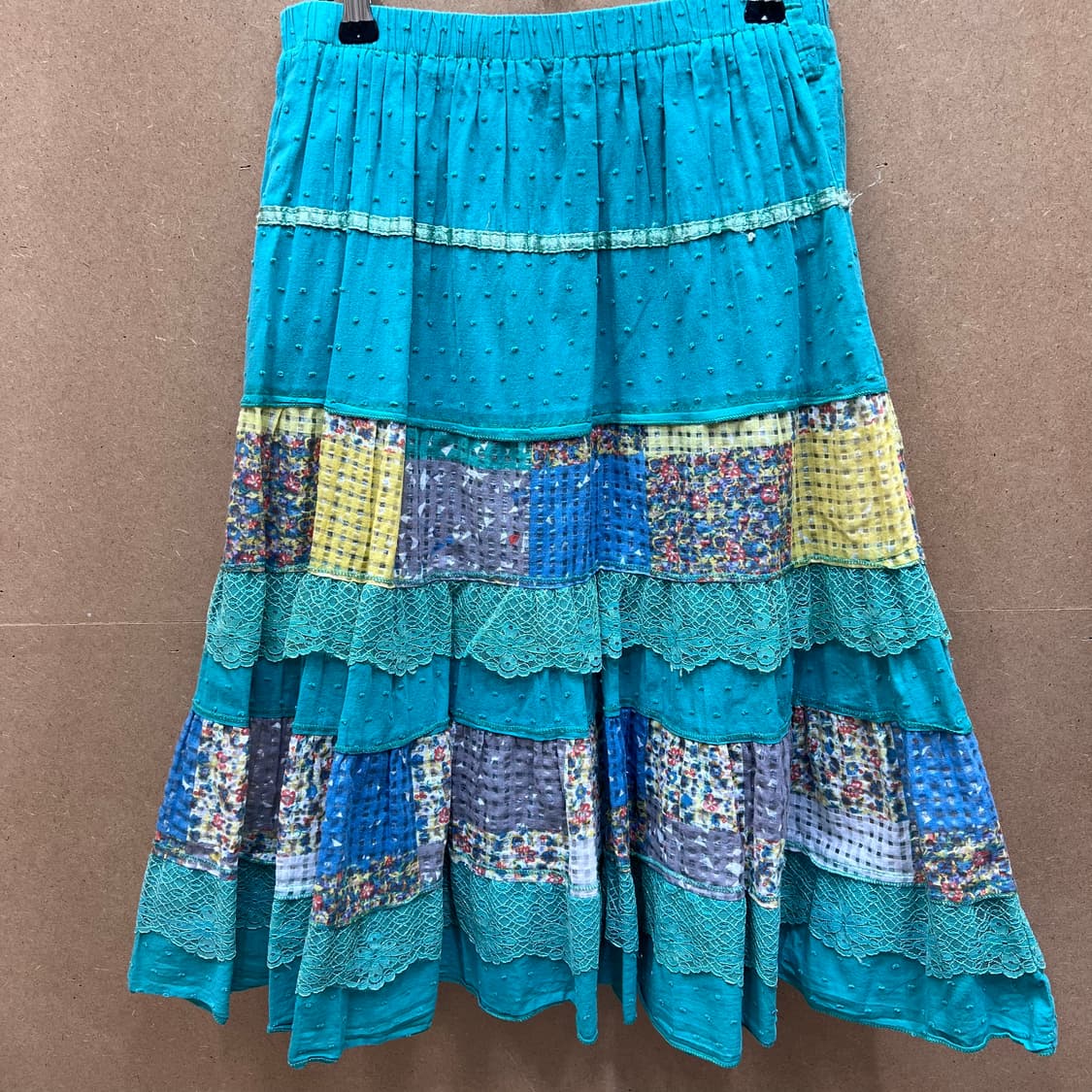 일본빈티지 패치워크 밴딩스커트 상품이미지2