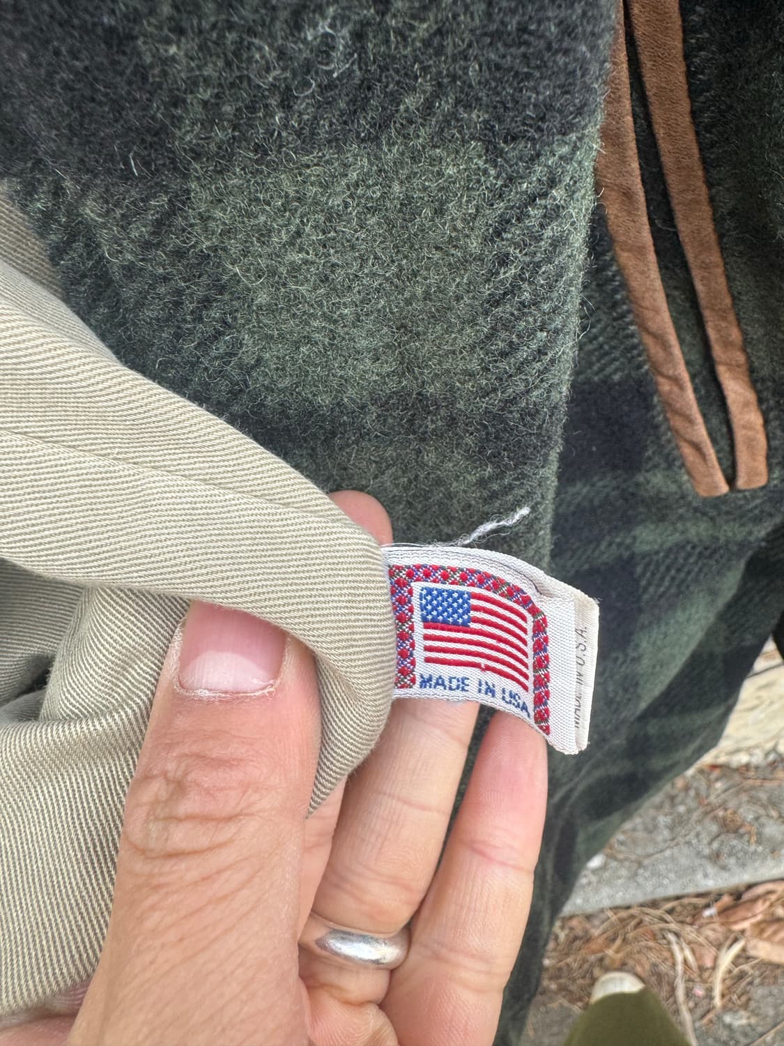 80s 브룩스브라더스 빈티지 타탄체크 레더 코트 자켓 상품이미지9