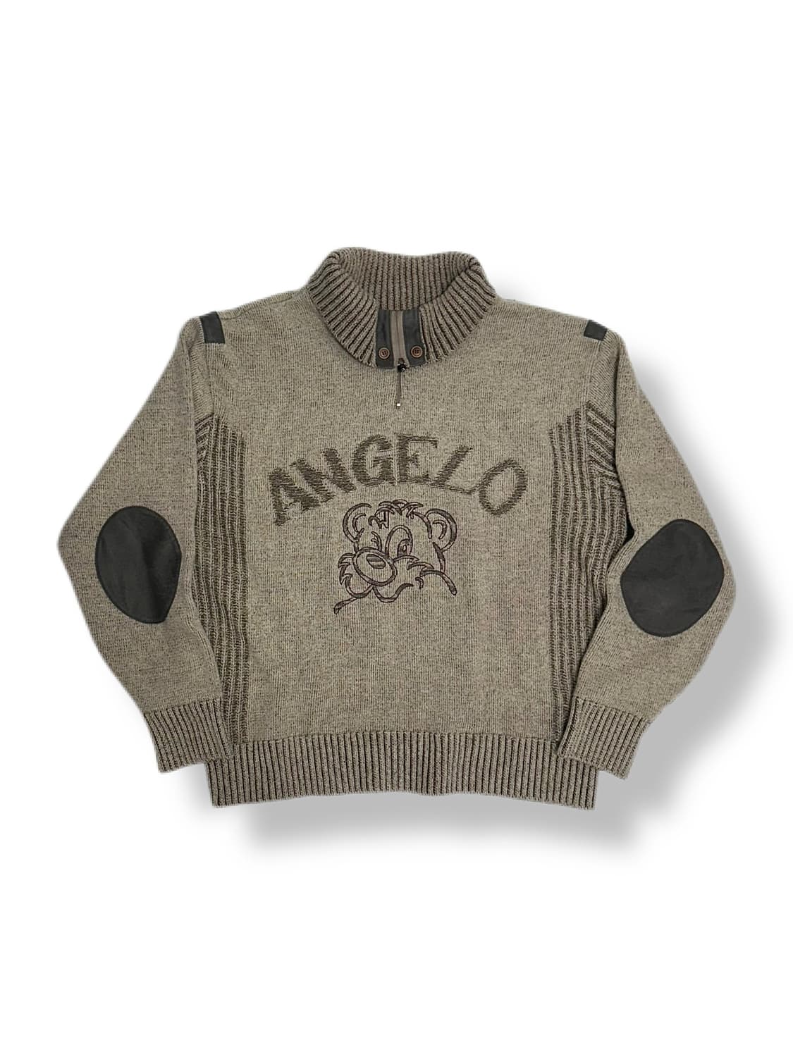 ANGELO GARDASUS 패치 반집업 니트 상품이미지1