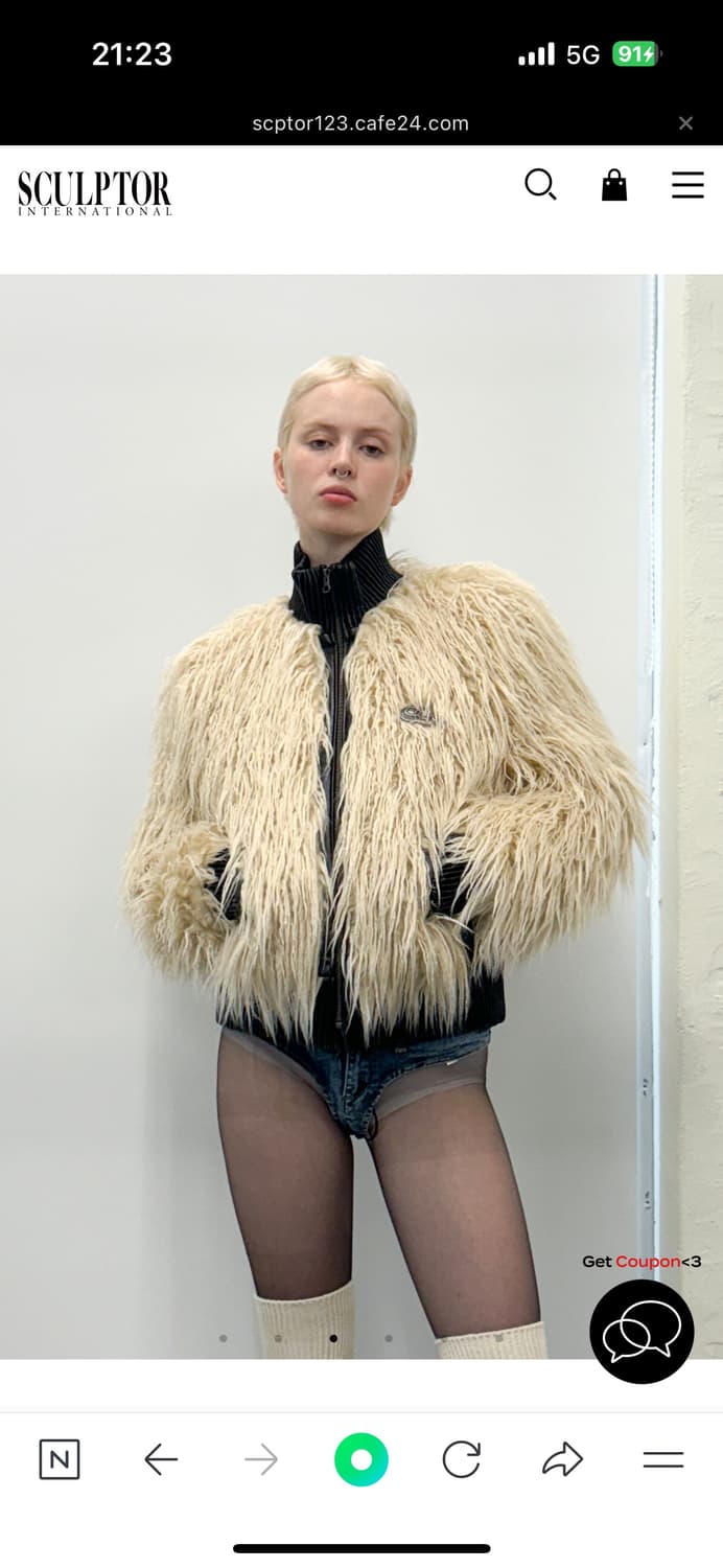 SCULPTOR Faux Mongolian Jacket 사이즈교환 상품이미지1