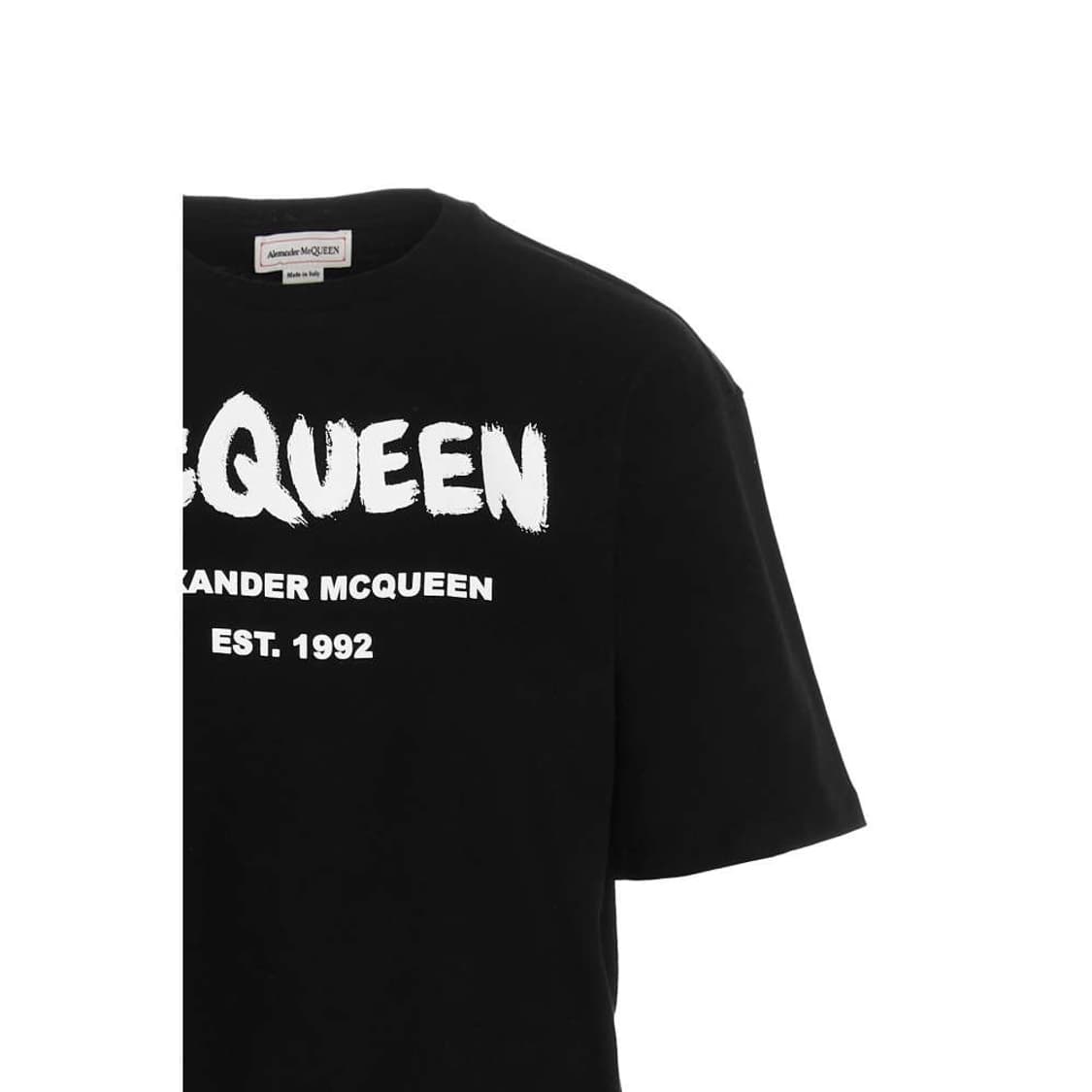 21FW 알렉산더 맥퀸 로고 프린트 그래피티 블랙 여성 상품이미지3