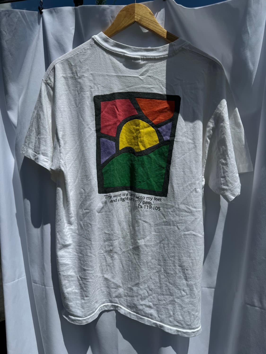 90s USA 예수님 말씀 빈티지 티셔츠 L 상품이미지4