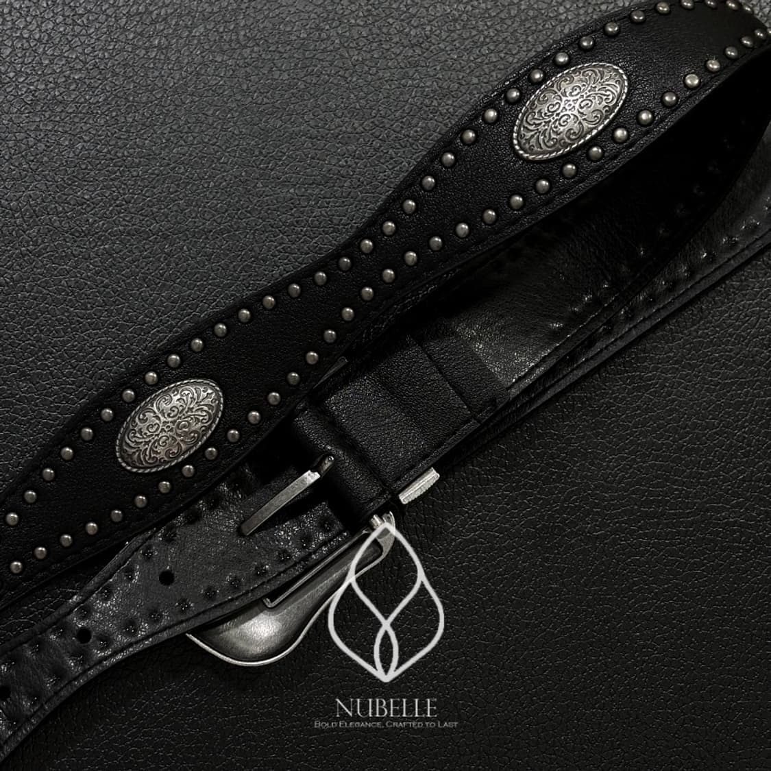 🌗 Convex stud western belt / 에스닉 웨스턴 벨트 상품이미지6