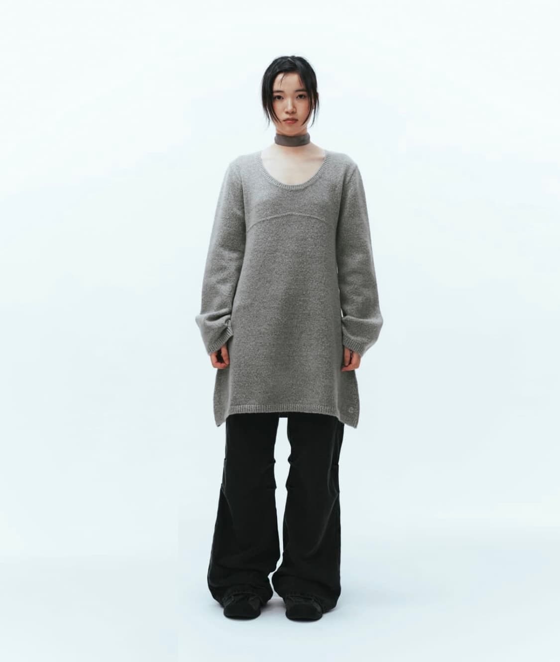 코이세이오038 플라워 스냅 데님 팬츠 블랙 상품이미지2