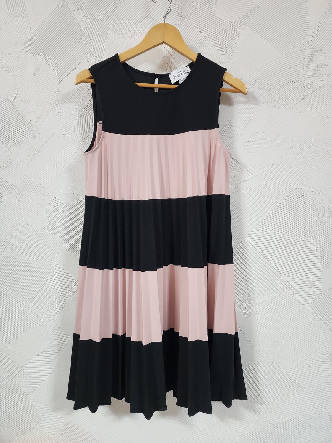 조셉 리브코프 블랙 핑크 플리츠 미니 원피스 상품이미지2