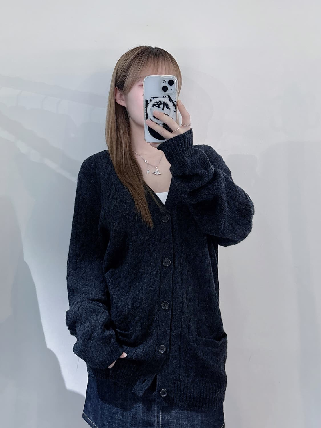 폴로랄프로렌 qr 울 캐시미어 케이블 가디건 상품이미지2