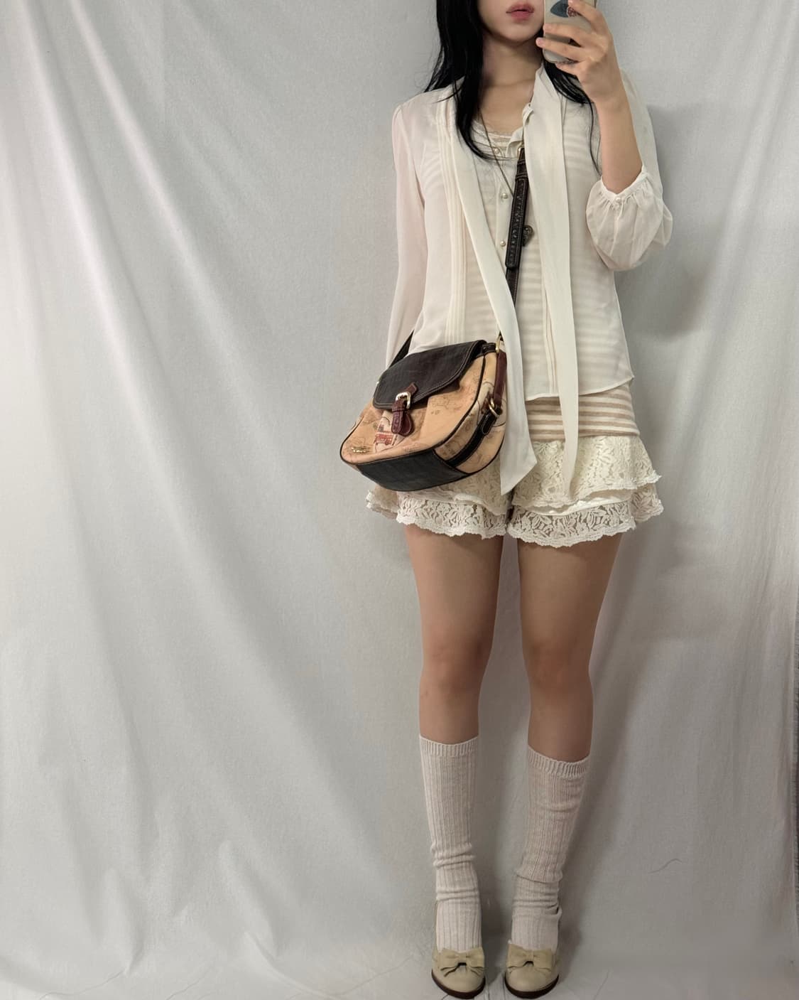 레이스 레이어드 러플 쇼츠 상품이미지6