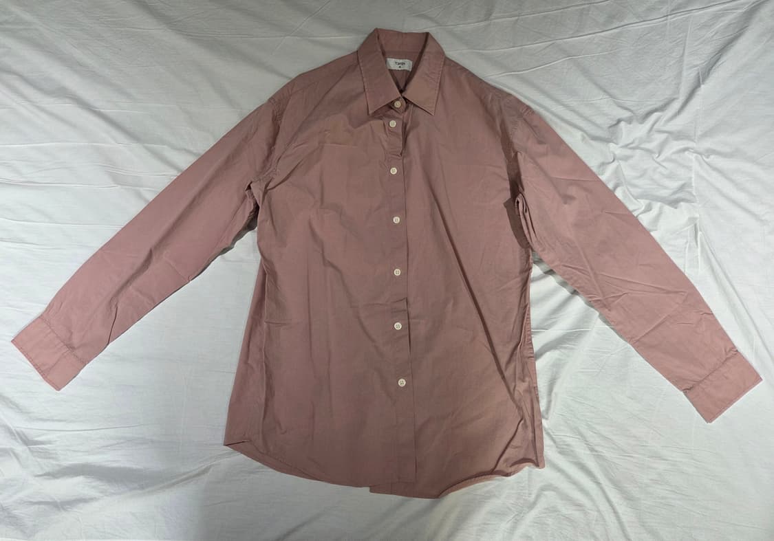 탑텐 남성 코튼 포플린 루즈핏 긴팔 셔츠 핑크 상품이미지3