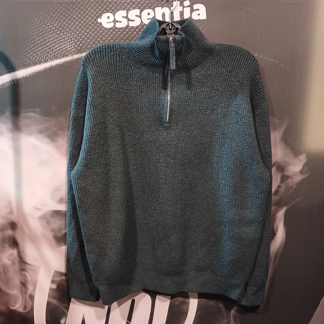 반집업 니트 그린 상품이미지1