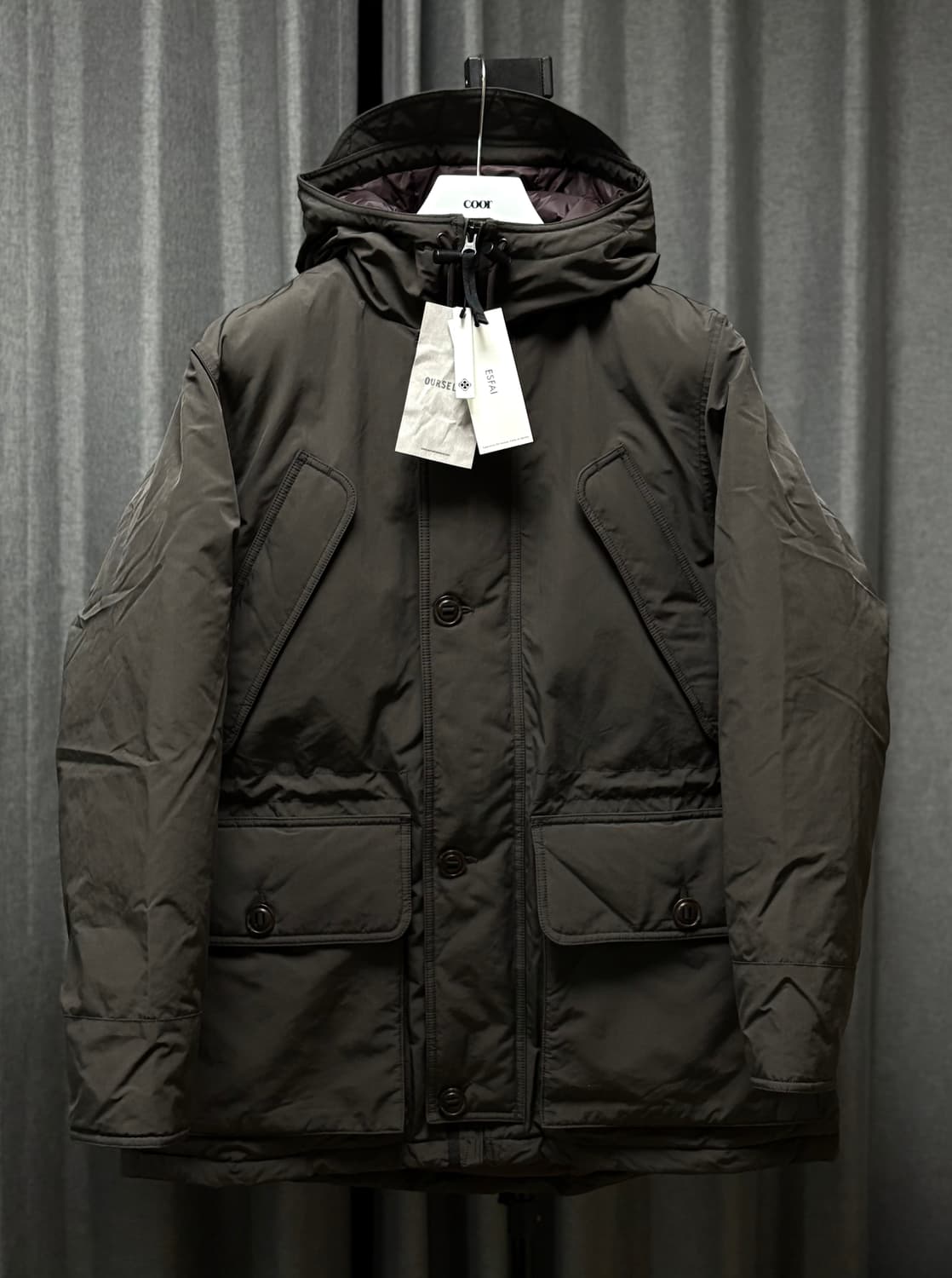 새상품 1사이즈 M) 에스파이x아워셀브스 폴라파카 브라운 25FW 상품이미지1