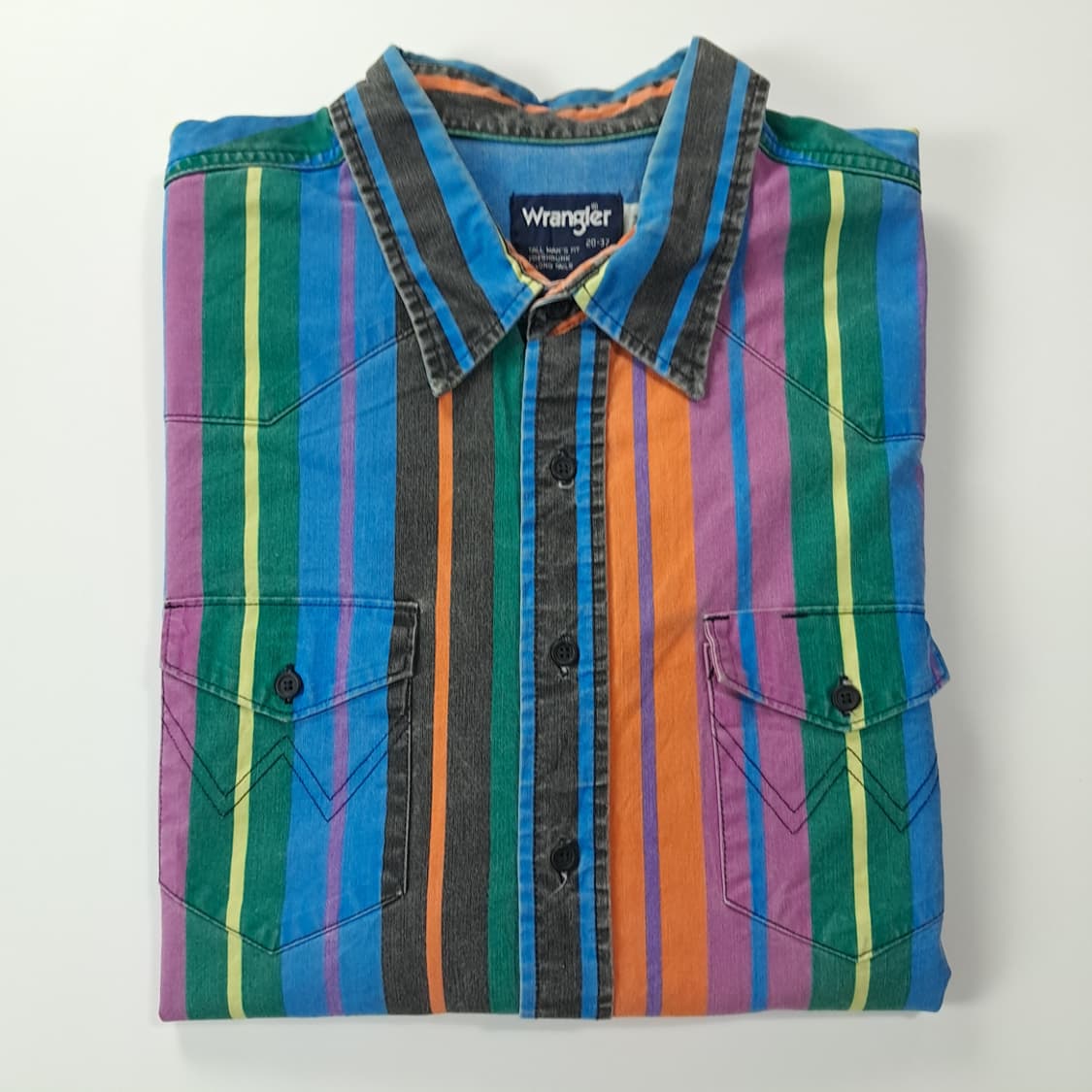CK629 XL 랭글러 90s 웨스턴 레인보우 스트라이프 셔츠 남방 상품이미지6