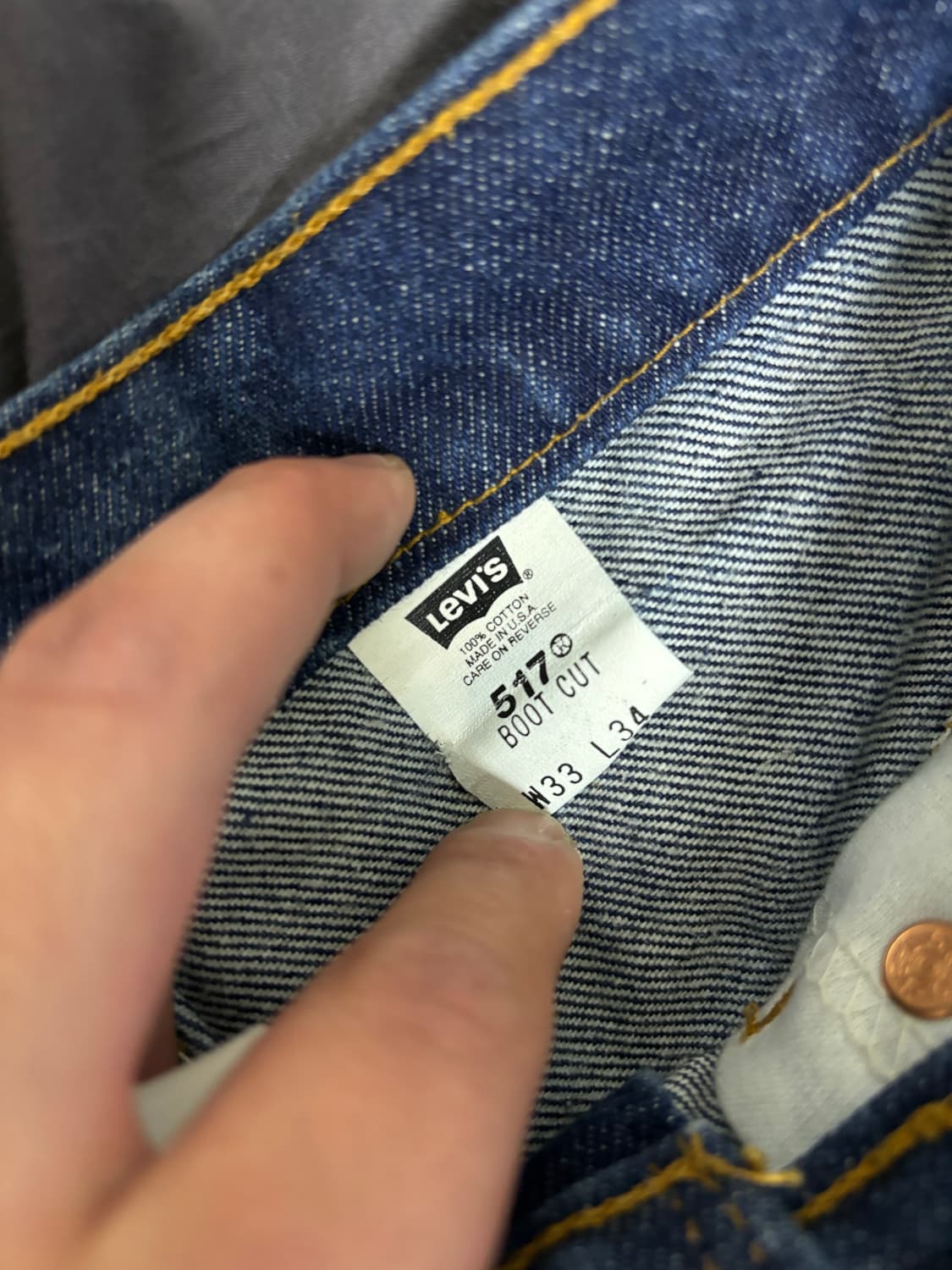 90s USA 리바이스 517 진청 상품이미지5