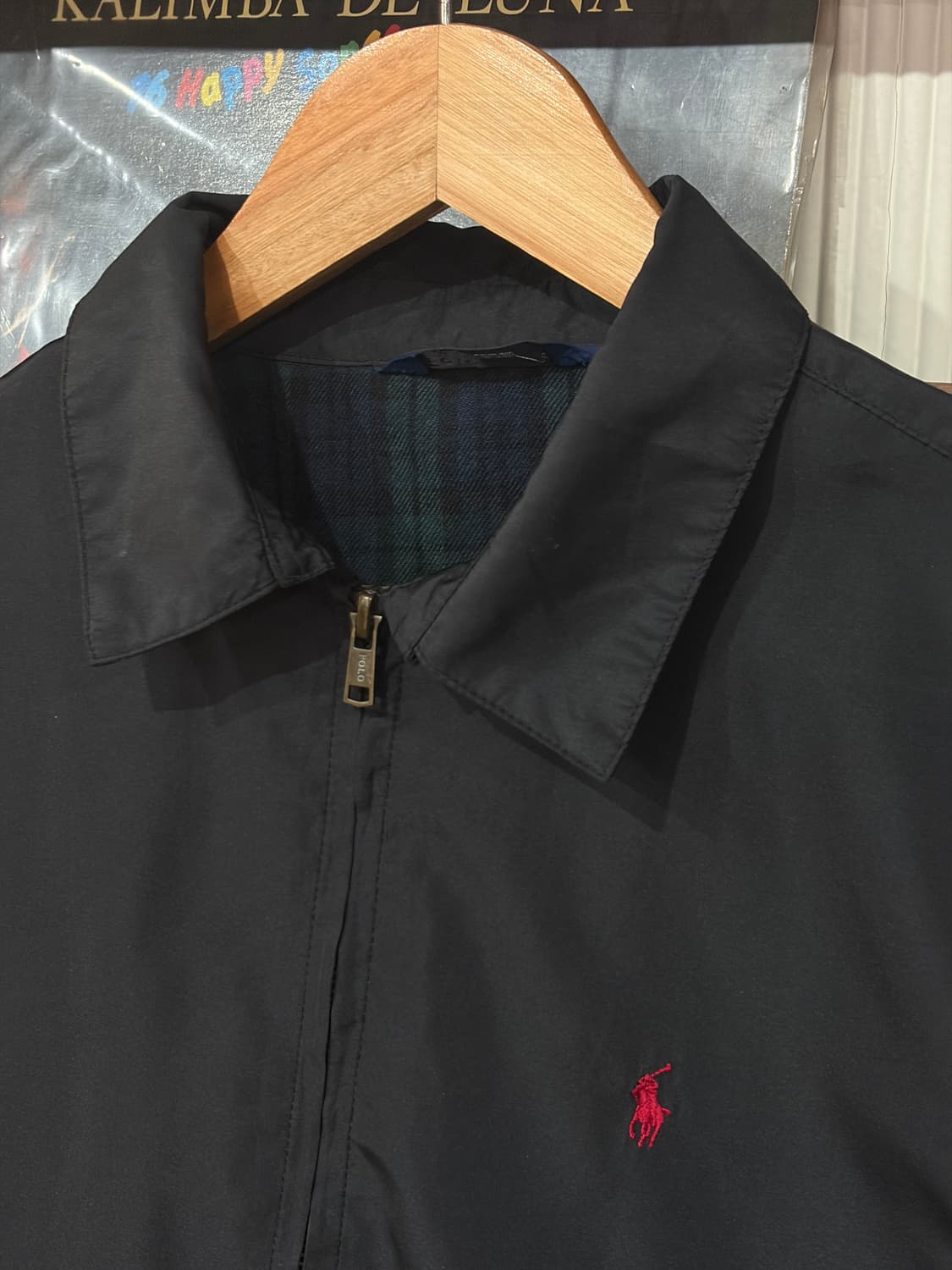 폴로 랄프로렌 헤링턴 자켓 블랙/레드 상품이미지2