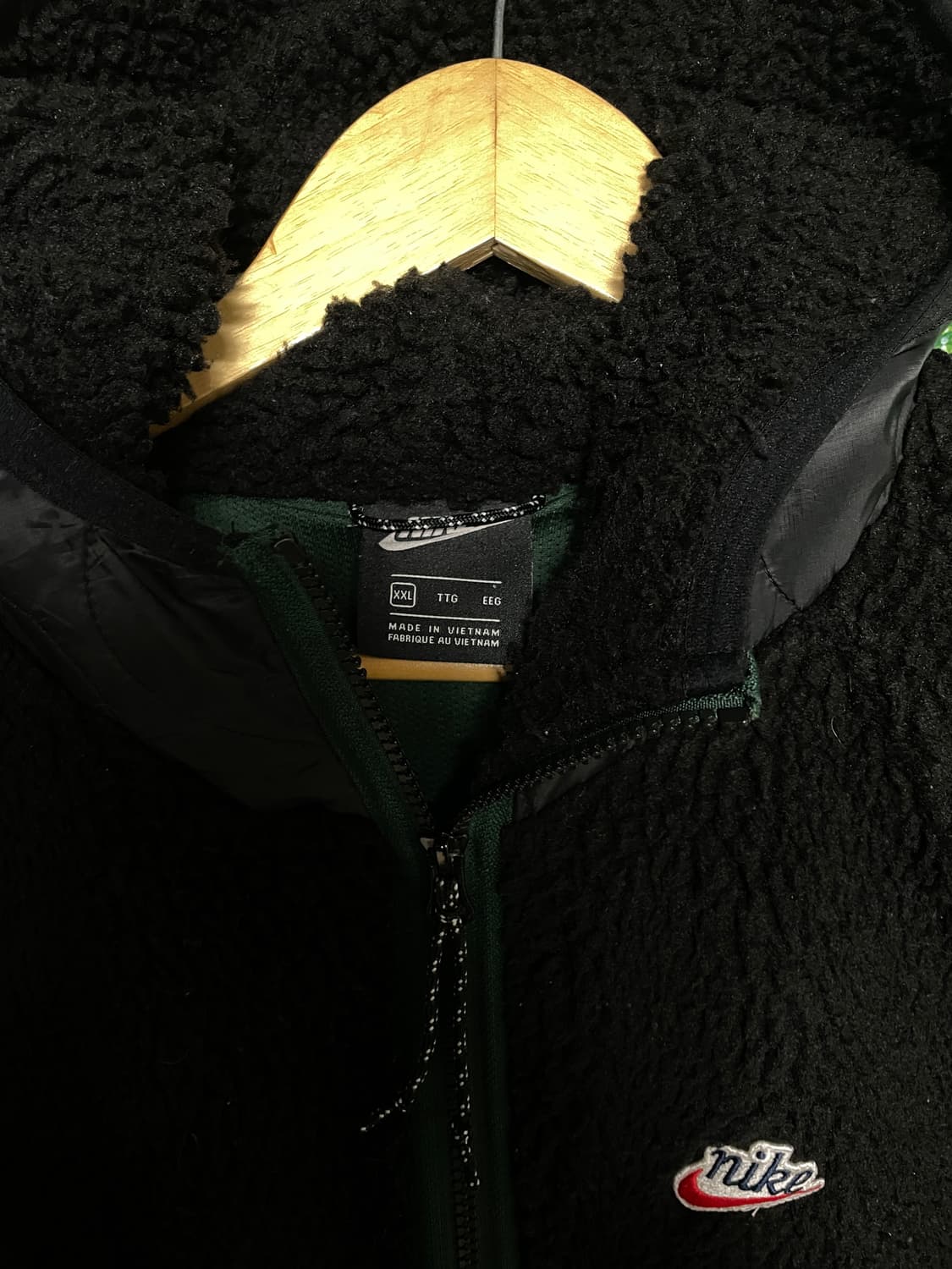나이키 블랙 플리스 후리스 집업 후드 바람막이 점퍼 2XL 상품이미지6