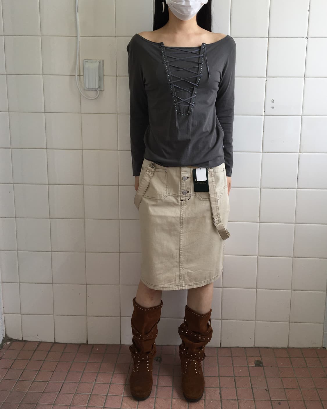 Lace up point sleeve 상품이미지5