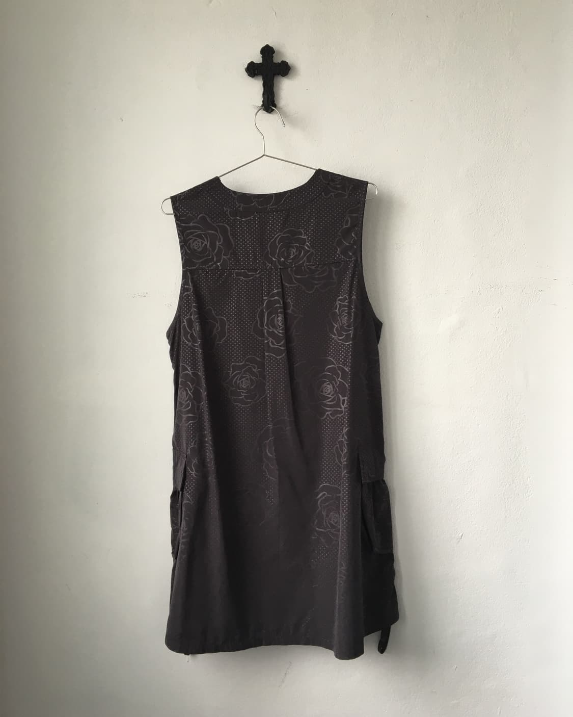 Flower pattern glossy sleeveless onepeic 상품이미지5