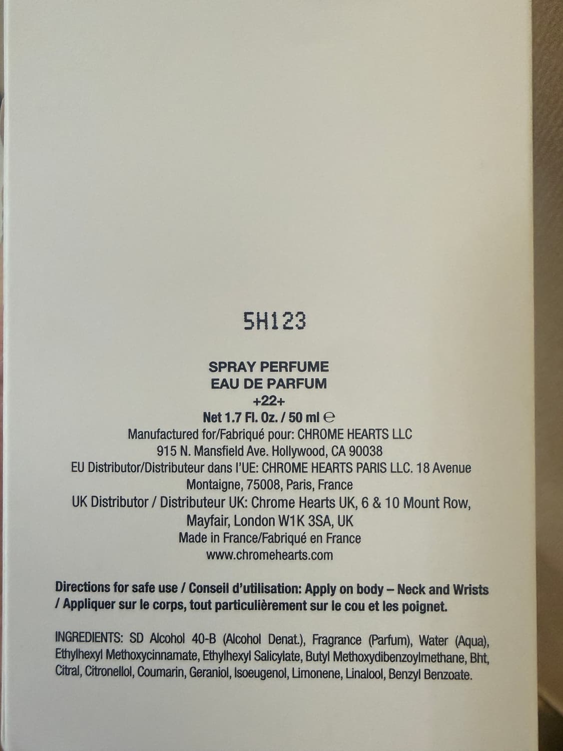 크롬하츠 22 scent 향수 50ml 상품이미지3