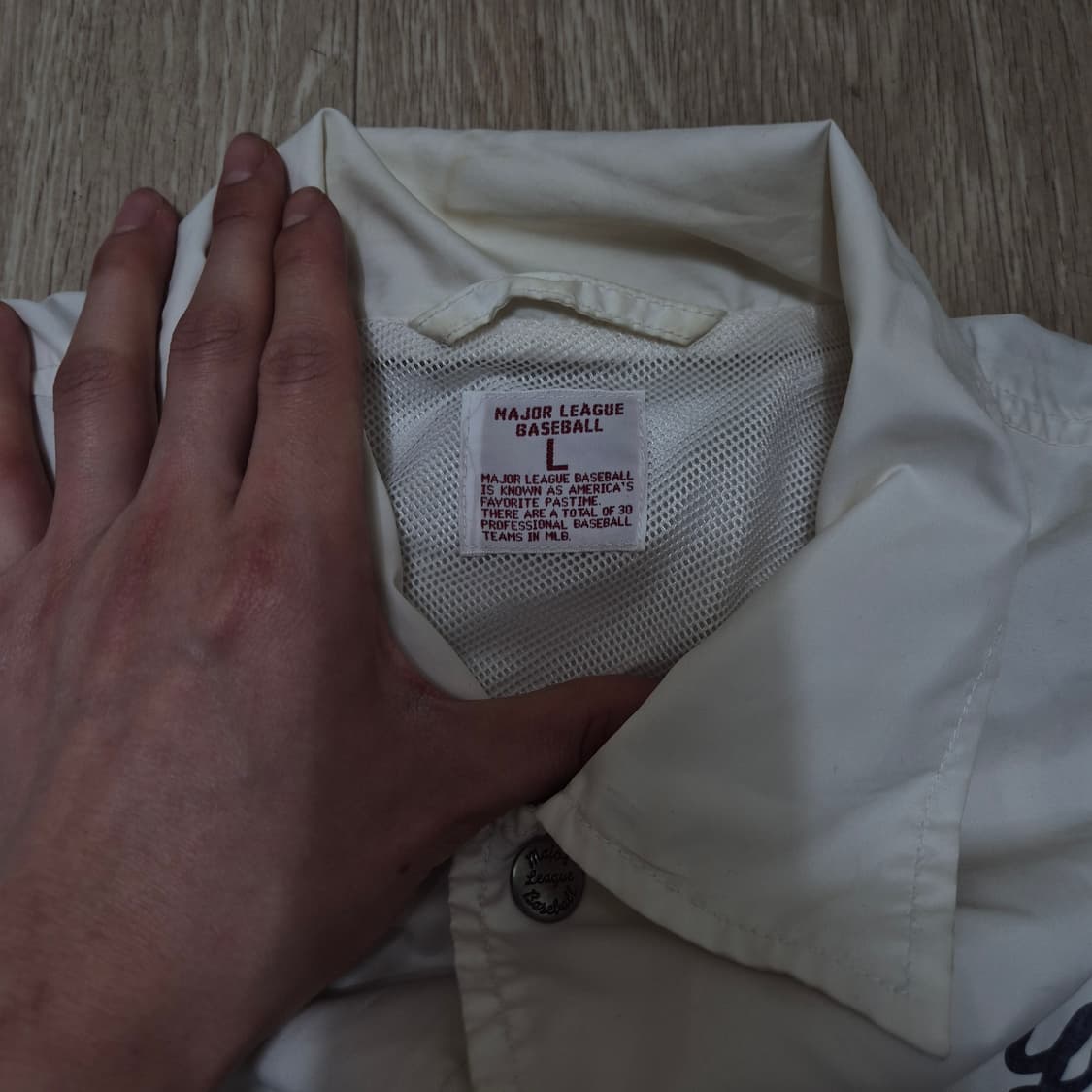 MLB 뉴욕양키스 로고 와펜 바람막이 코치자켓 L(100) 상품이미지7