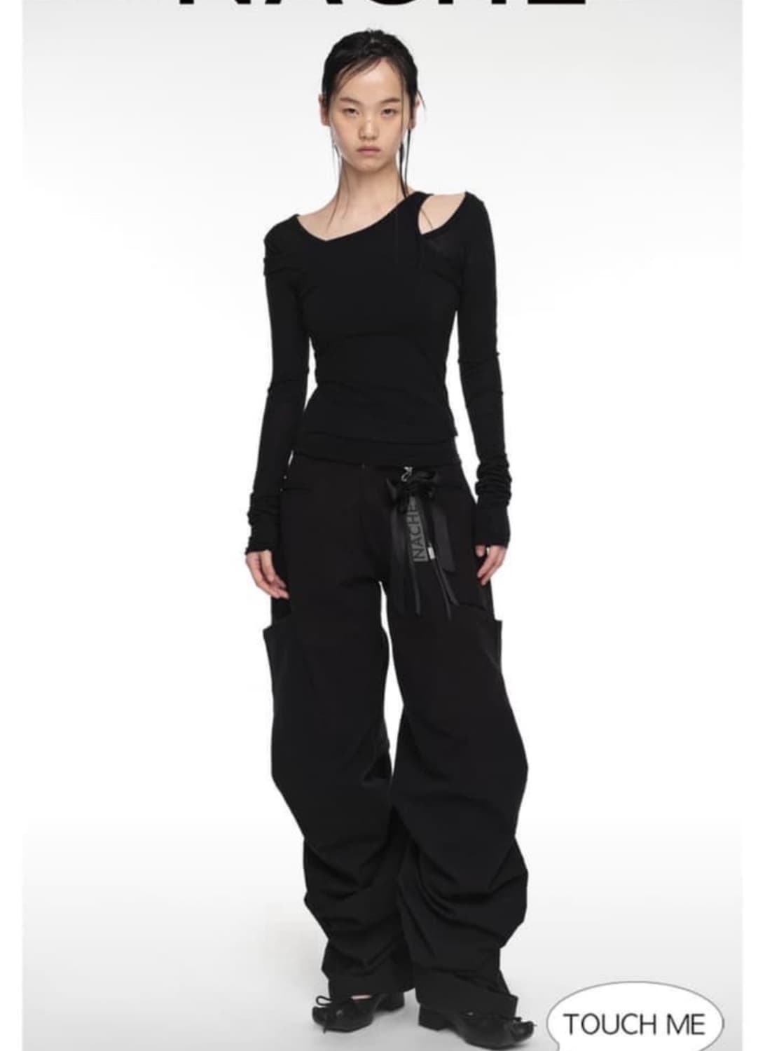 나체 핀턱 와이드 팬츠 사이즈 2 상품이미지1