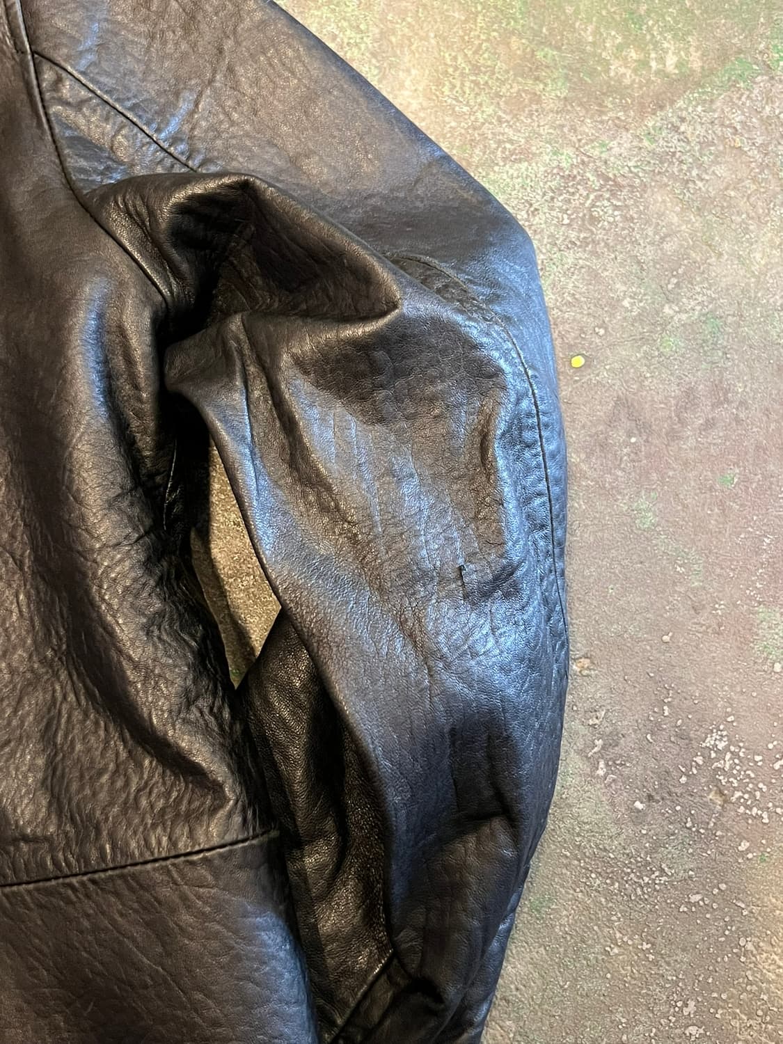 [L] 양가죽 레더 자켓 블랙 미니멀 싱글 라이더 빈티지 가죽 상품이미지10