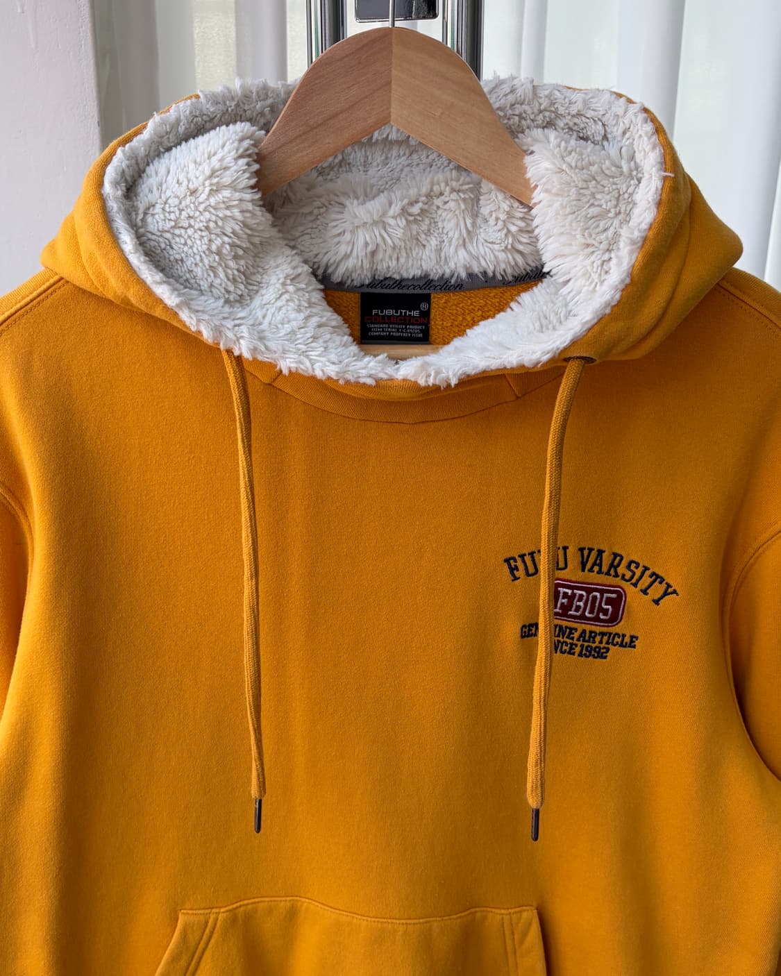 [L]후부 FUBU 하이넥 바시티 쉐르파 후드티 상품이미지6