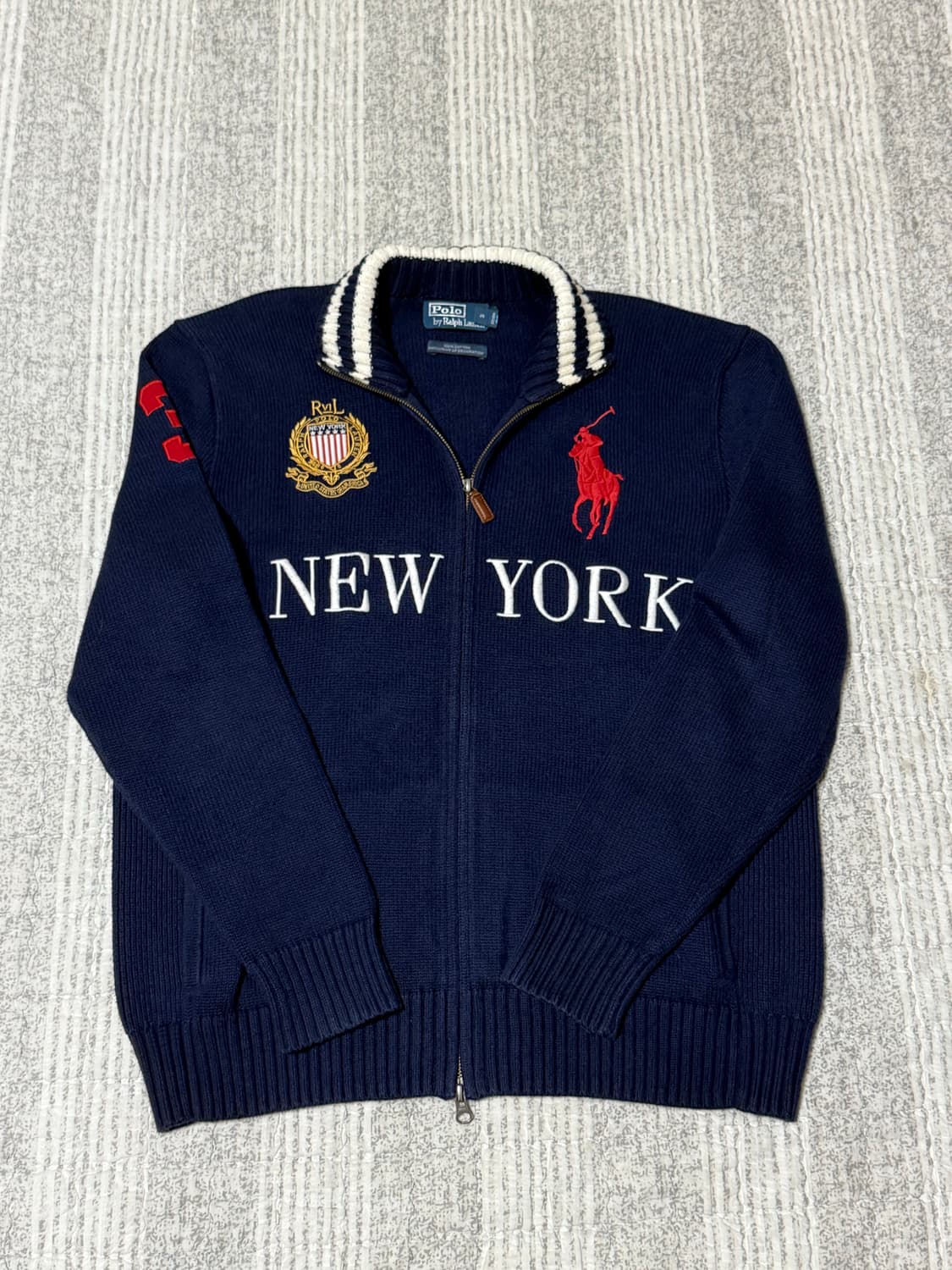 폴로 랄프로렌 빅포니 뉴욕 치프키프 니트 집업 상품이미지1