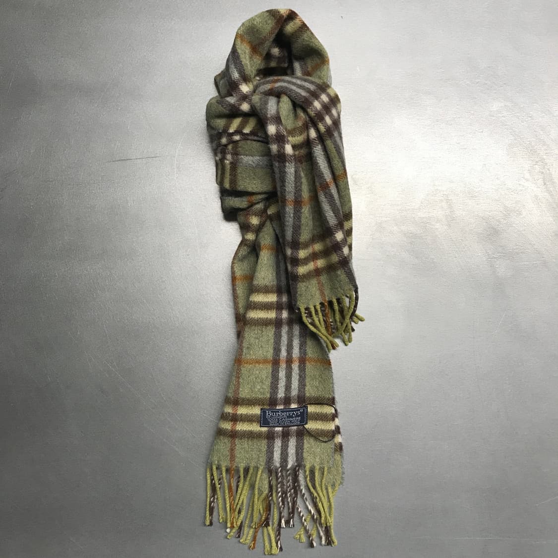 버버리 정품 캐시미어 머플러 카키 상품이미지1