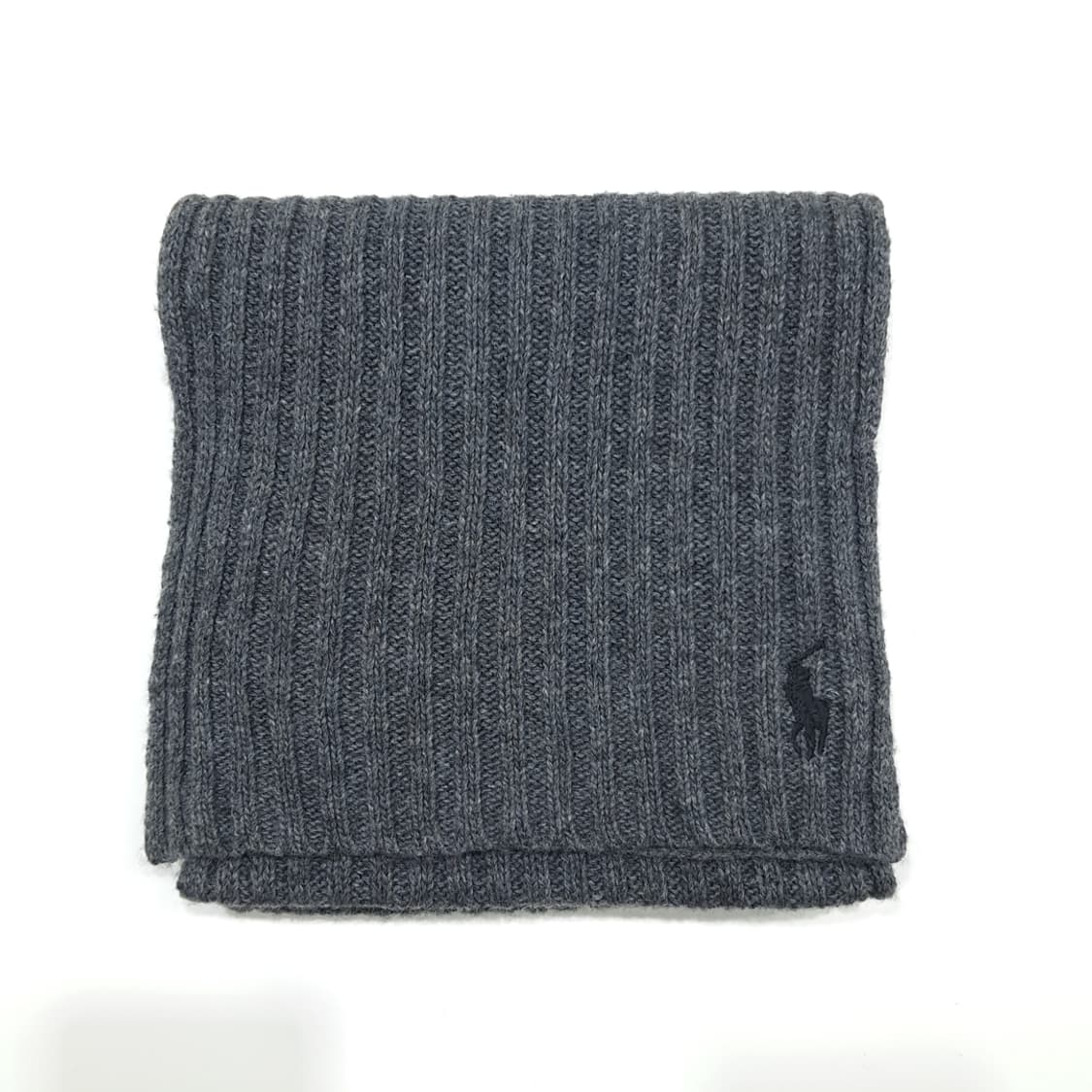 MX341 폴로 랄프로렌 그레이 리브드 램스울 니트 목도리 머플러 상품이미지7